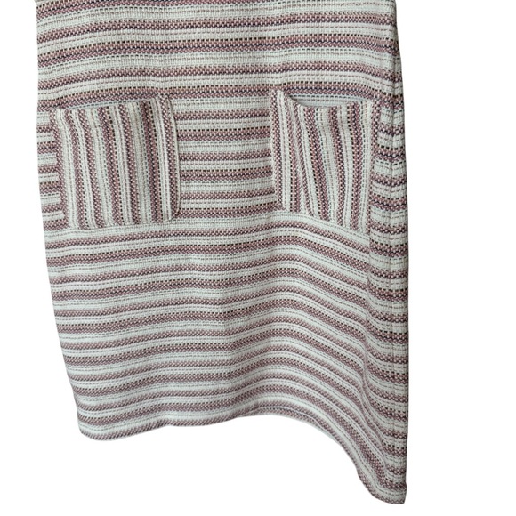 LOFT Women's Size 4 Woven Textured Stripe Sheath Dress w/ Pockets Multicolor - Picture 4 of 10